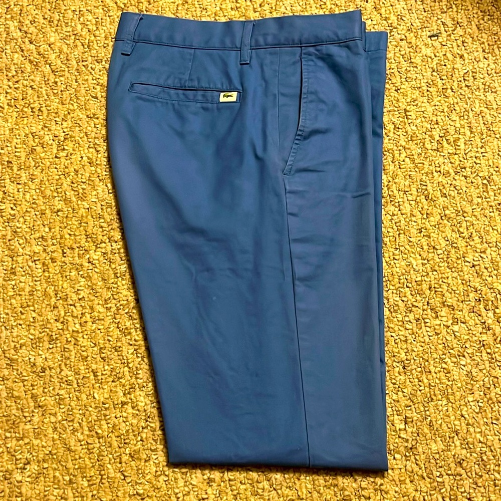 men’s LACOSTE slim fit chino 30/32 darker blue
